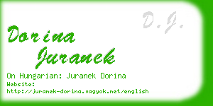 dorina juranek business card